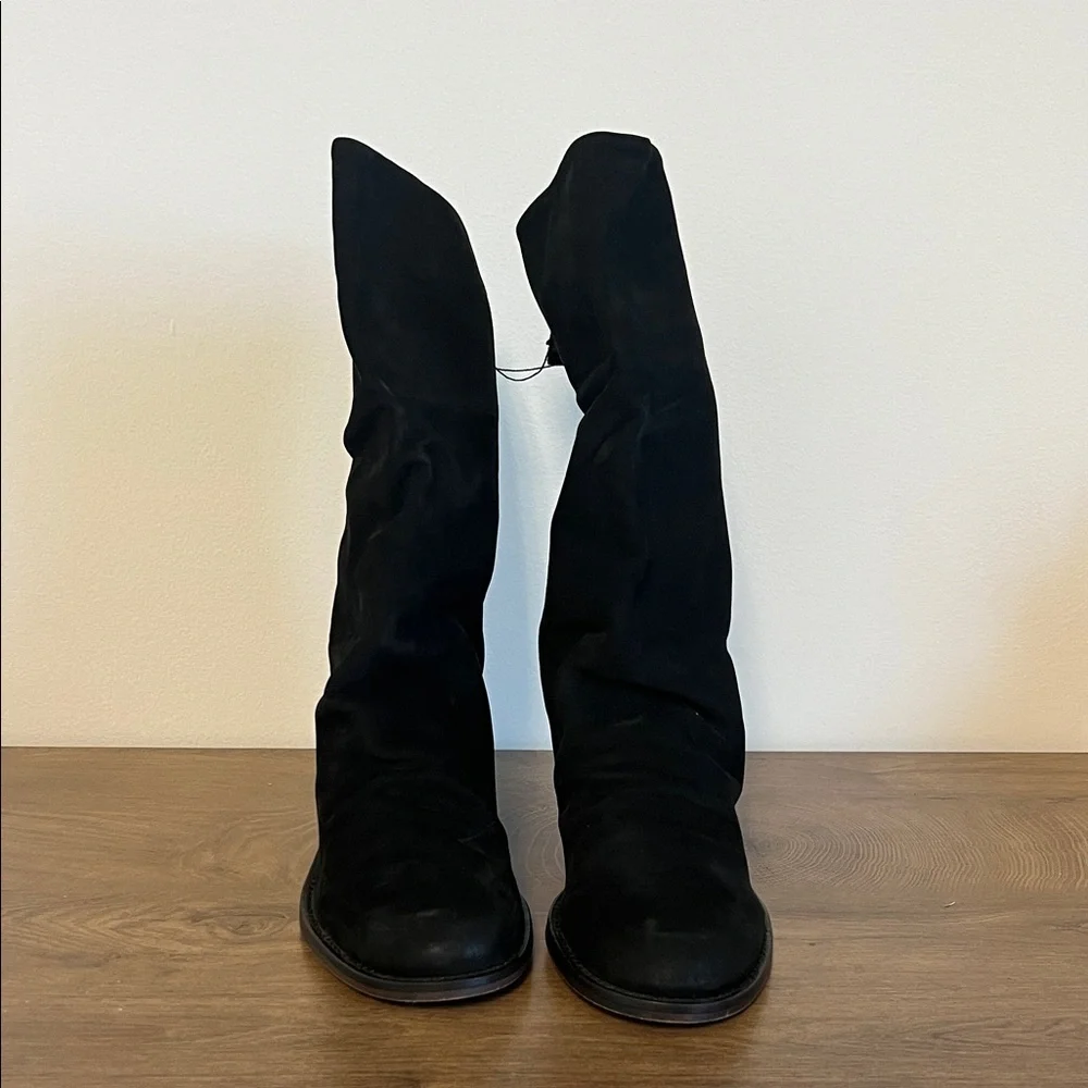 Free People Elle Block Heel Boots Black US 11